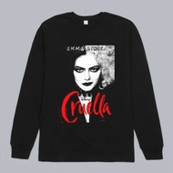 LONGSLEEVE KAOS TSHIRT CRUELLA EMMA STONE READY SIZE SML XL XXL XXXL XXXXL PREMIUM QUALITY