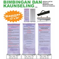 BIMBINGAN DAN KAUNSELING BANNER WITH STAND 72'' X 30'' TEACHING AIDS SEKOLAH SCHOOL