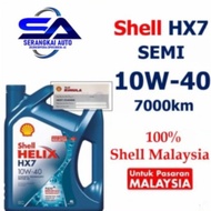 (NEW BOTOL)Original Shell Helix HX7 (4L) Semi Synthetic Engine Oil "Minyak Hitam" 10W-40/10W40/10W 40 - Proton &amp; Perodua