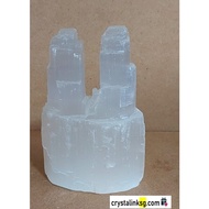 [SG Ready Stocks] Natural Selenite Crystal Twin Tower 10cm (Cleanse &amp; Recharge) Crystal Lamp  透石膏塔/白石膏