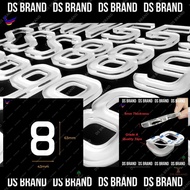 KOON TEBAL Crystal Number Plate 5mm THICKNESS 3D Crystal White Number Plate / Nombor 3D Plate Kereta