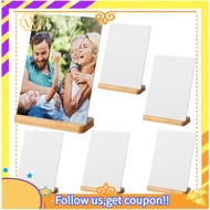 【W】6 Pack Sublimation Photo Frames Blanks 5 X 7 Inch Heat Transfer Metal Picture Frames with Wood Ba
