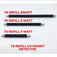 T5 REFILL LAMP 4W 6w 8W 6 8 WATT BLB ULTRAVIOLET UV MONEY DETECTOR