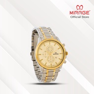 Mirage Men's Analog Watch 8787 M Silver Gold Original Stainless