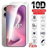 3Pcs Protective Glass For Apple iPhone 16 Pro Max Tempered Glass Full Glue Screen Protector iPhone16