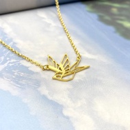 幾何風格燕子項鍊