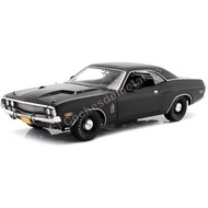 1970 Challenger R/T 426 HEMI The Black Ghost Black with White Tail Stripe 1/18 Diecast Model Car by 