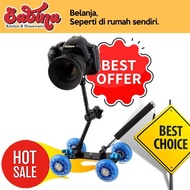 Slider Troli Mini Roda Kamera DSLR Arm Monopod Perlengkapan Studio