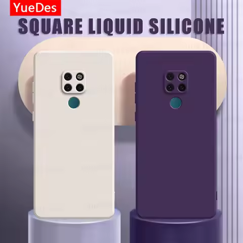 Original Soft Candy Phone Case for Huawei Mate 20 Pro X Square Liquid Silicone Back Funda Mate20 Mat
