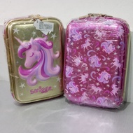 Ori original smiggle gold unicorn pencil case original gold pencil Box For Girls Birthday Gifts