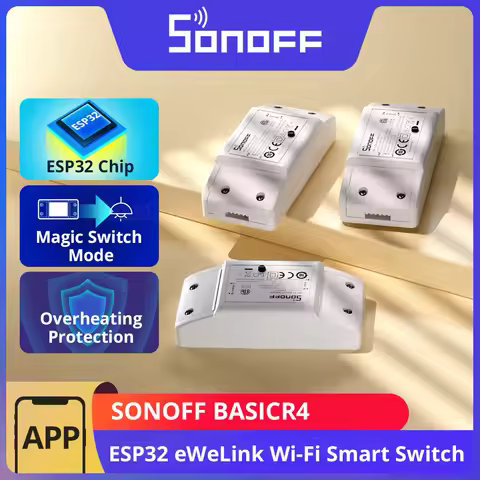 1-10PCS SONOFF BASICR4 WiFi Smart Switch ESP32 Magic Switch Mode Reliable Safe eWeLink Remote Contro