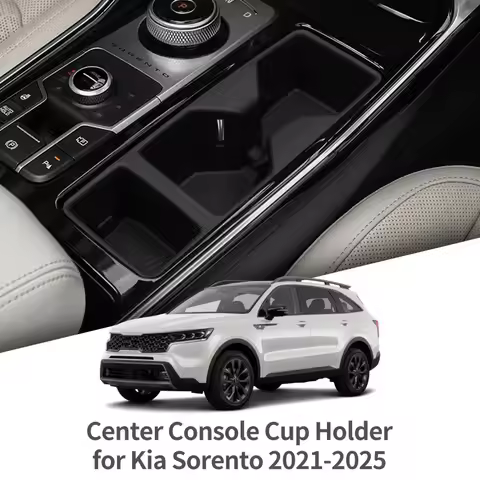 For Kia Sorento 2021-2025 Center Console Water Cup Holder Storage Box Silicone Shock-Absorbing Cup T