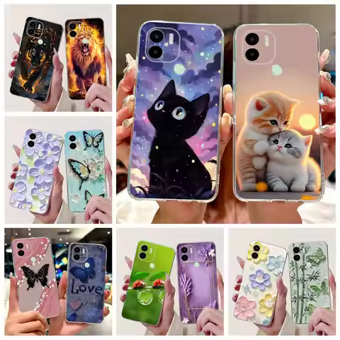 For Xiaomi Redmi A1 Plus Case Redmi A2+ Cute Cat Painted Cover Soft Slim Phone Cases For Xiaomi Redm
