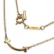 ทิฟฟานี่ แอนด์ โค (TIFFANY & Co.) สร้อยคอ T Smile Mini K18PG พิงค์โกลด์ 2.3 กรัม 40.5/45.5 ซม. สำหรั