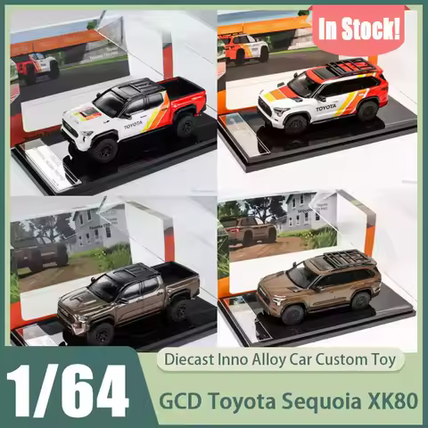 Gcd 1:64 Toyota Sequoia Xk80 Trd Pro & Toyota Tundra Trd Pro Pickup Truck Diecast Car Model Off‑Road