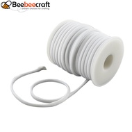 1roll Soft Nylon Cord Flat White 5x3mm 21.87 yards(20m)/roll