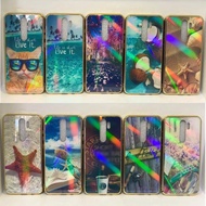 [ FD_ACC ] [ Oppo A1K / A3S / A7 / A39 / A52 / A57 / A92 ] RAINBOW GLASS CASE / RAINBOW SHINY GLASS 
