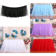 Pleated Tile Table Skirt for Birthday Buffet Table Decoration Table Cloth Table Cover Table Runner