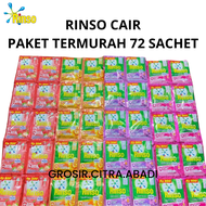 PAKET 72 saset 500an RINSO CAIR / 48 SHACET RINSO CAIR 500an Detergent Laundry