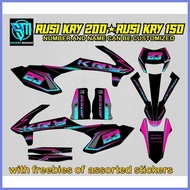 ☀ ✨ Rusi KRY 200, Rusi KRY 150 decals sticker, Laminated