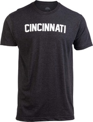 Cincinnati | Classic Retro Black Red Blue Grey Ohio City Pride Newport Fan Men Women T-Shirt