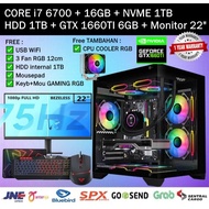 PC GAMING 1080p INTEL CORE i7-6700 4.0GHz|RAM 16GB|GTX 1660TI 6GB|1TB NVME|1TB HDD|24" GAMING MONITO