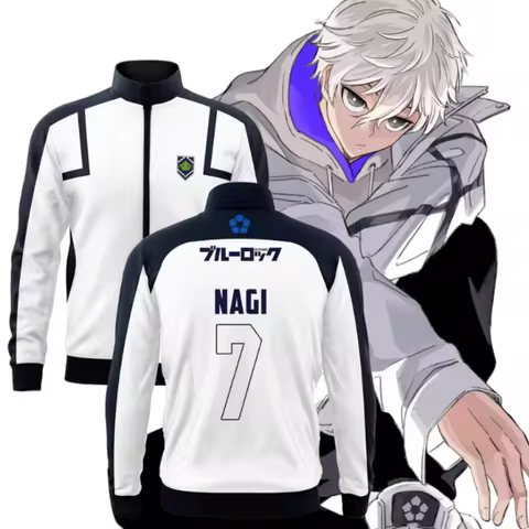 Anime Blue Lock #7 NAGI Jacket #11 ISAGI Cosplay Costumes #13 BAROU Football Outerwear #1 GAGAMARU #