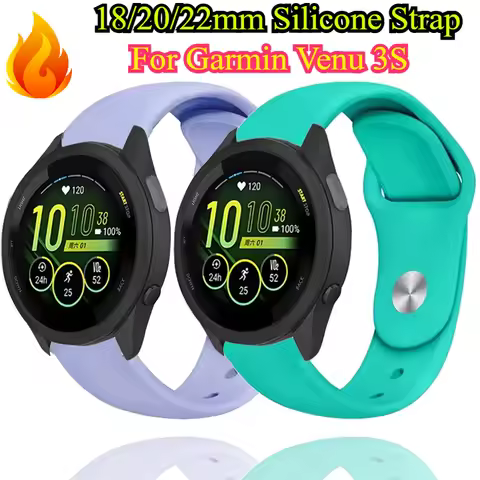 18/20/22mm Soft Silicone Strap For Gramin Forerunner 55 165 645 965 255/265 bracelet Accessories Wri