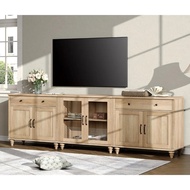 Farmhouse Tv Stand For 100 Inch Tv, 3-in-1 Tv Console Table For 75/80/85/90 Inch Tv, Entertainment C