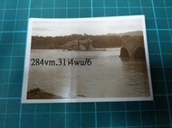 黑白老照片原件-早期大溪橋被洪水沖毀