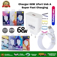 Vibox Charger 68W 1Port Usb A TypeC Micro / Charger Pc Inf Mi Sam Vi Op Rme 180W Super Fast Charging