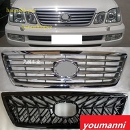 กันชนหน้ากระจังสีดำสดใสสำหรับ Lexus Lx470 2003-2007 Hannahlopez1991100-Cb