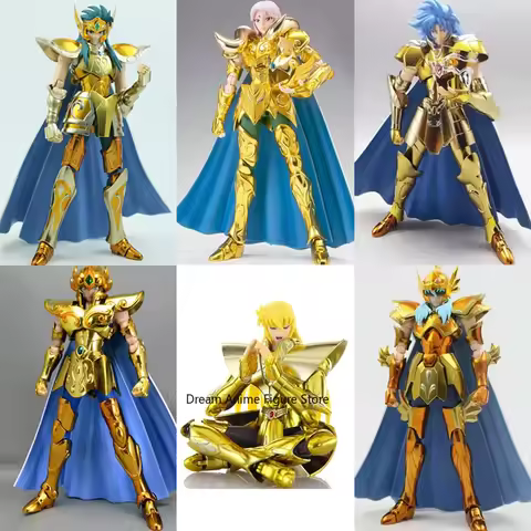 Saint Seiya Myth Cloth EX movable figures: Virgo Saga, Gemini Saga, Leo Aiolia, Aquarius Camus, Pisc