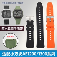 Ruito Applicable Casio Electronic Watch AE-1200 1300 Strap W-216 A158 Convex Silicone Watch Strap