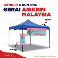 Banner Makanan Aiskrim Malaysia Viral Bunting Ice cream pastel Aiskrim Malaysia Gerai Pasar Malam Ba