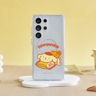 布丁狗趴在洋芋片防摔透明SAMSUNG手機殼
