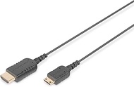 DIGITUS HDMI Cable Highflex - Mini HDMI (Type C) to Type A - UHD 4K - 2 m - ARC, CEC, 3D - Compatibl