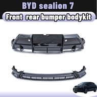 For byd sealion 7 bumper bodykit spoiler Front Lip Skirt  Bumpe Diffuser Glossy Black fullset abs ac