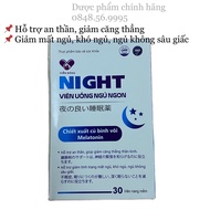 VIÊN UỐNG NGỦ NGON Night hộp 30 viên - Hỗ trợ an thần giảm căng thẳng thần kinh hỗ trợ giảm mất ngủn