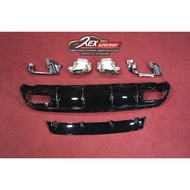Mercedes Benz A - CLASS W176 A180 A200 A250 A45 Rear Diffuser Revozport Black Belakang Tail Pipe Ski