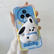 KONSMART Funny 3D Plush Labubu Phone Case for Realme 14 Pro+ 14 Pro Realme C75 C63 C61 C53 C51 Note 