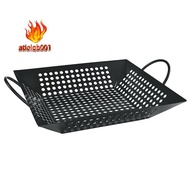 BBQ Grill Pan Non-Stick BBQ Frying Pan Sizzling Chicken Pan Square Camping BBQ Tool