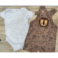 PEKKLE BABY assorted overall and romper set