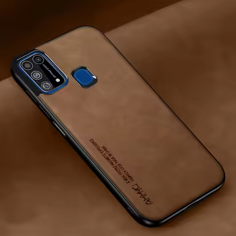 Simple pattern Leather Case For Samsyng Galaxy M31 F41 Prime A01 A03 Core Silicone Soft Case For Sam