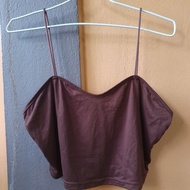 Brown Spaghetti Strap Crop Top SHEIN Label Size 0XL