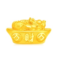 CHOW TAI FOOK 999 Pure Gold Charm - Pixiu on Gold Ingot R21253