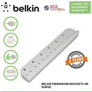 Belkin 6  Sockets Surge Protector Extension With 3 Meter  - F9E600sa3M