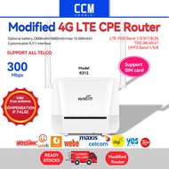 R312 MODEM Modified Unlocked 3G 4G LTE WiFi Modem CPE Router Home Unllimited Hotspot Sim Card Slot ALL Telco Bateri