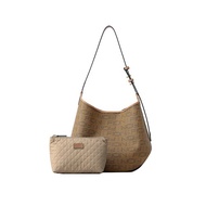 FION Monogram PVC皮革側揹袋 免運 側肩包 大容量 手提包 母親節