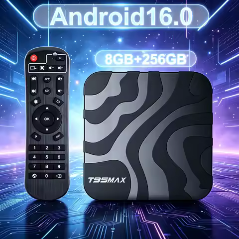 T95Max Android 16 Smart TV Box Allwinner H618 8GB 256GB Dual Wifi 6 BT5.4 Support 8K Ultra HDR Video